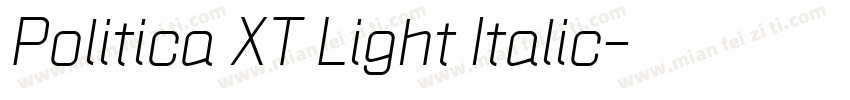 Politica XT Light Italic字体转换